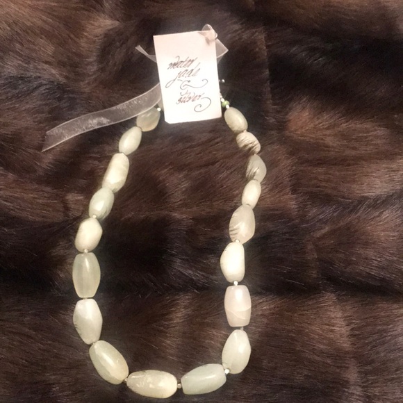 Water Jade & Silver necklace - Picture 1 of 4